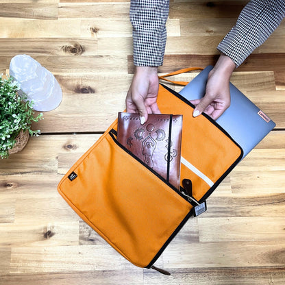 Canvas Travel Laptop Pouch - Orange – product image 1 of 5