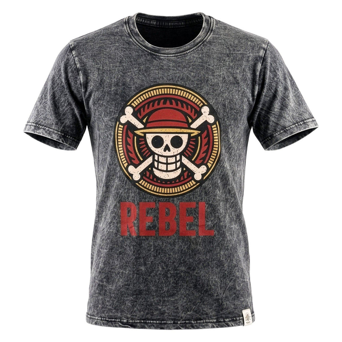 Nomad Sari Stonewashed Cotton T-Shirt - Rebel - Charcoal - Large – product image 4 of 8