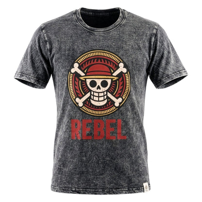 Nomad Sari Stonewashed Cotton T-Shirt - Rebel - Charcoal - Large – product image 4 of 8