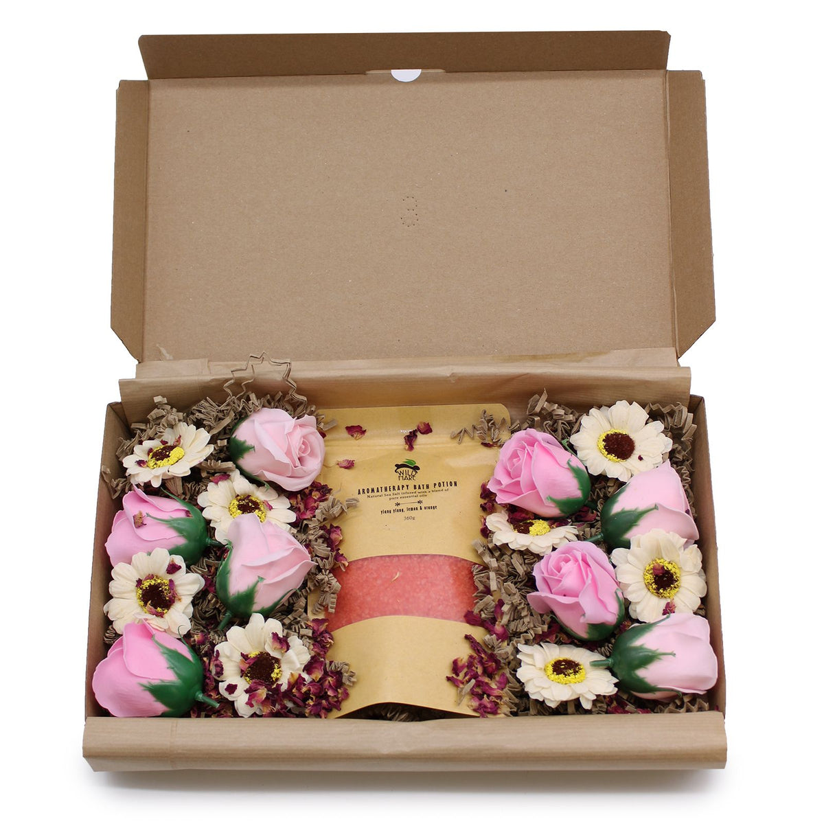 Salt Soak & Soap Flower Gift Set - Ylang Ylang, Lemon & Orange – product image 3 of 9