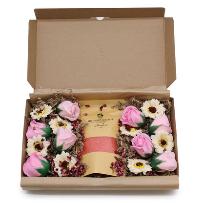 Salt Soak & Soap Flower Gift Set - Ylang Ylang, Lemon & Orange – product image 3 of 9