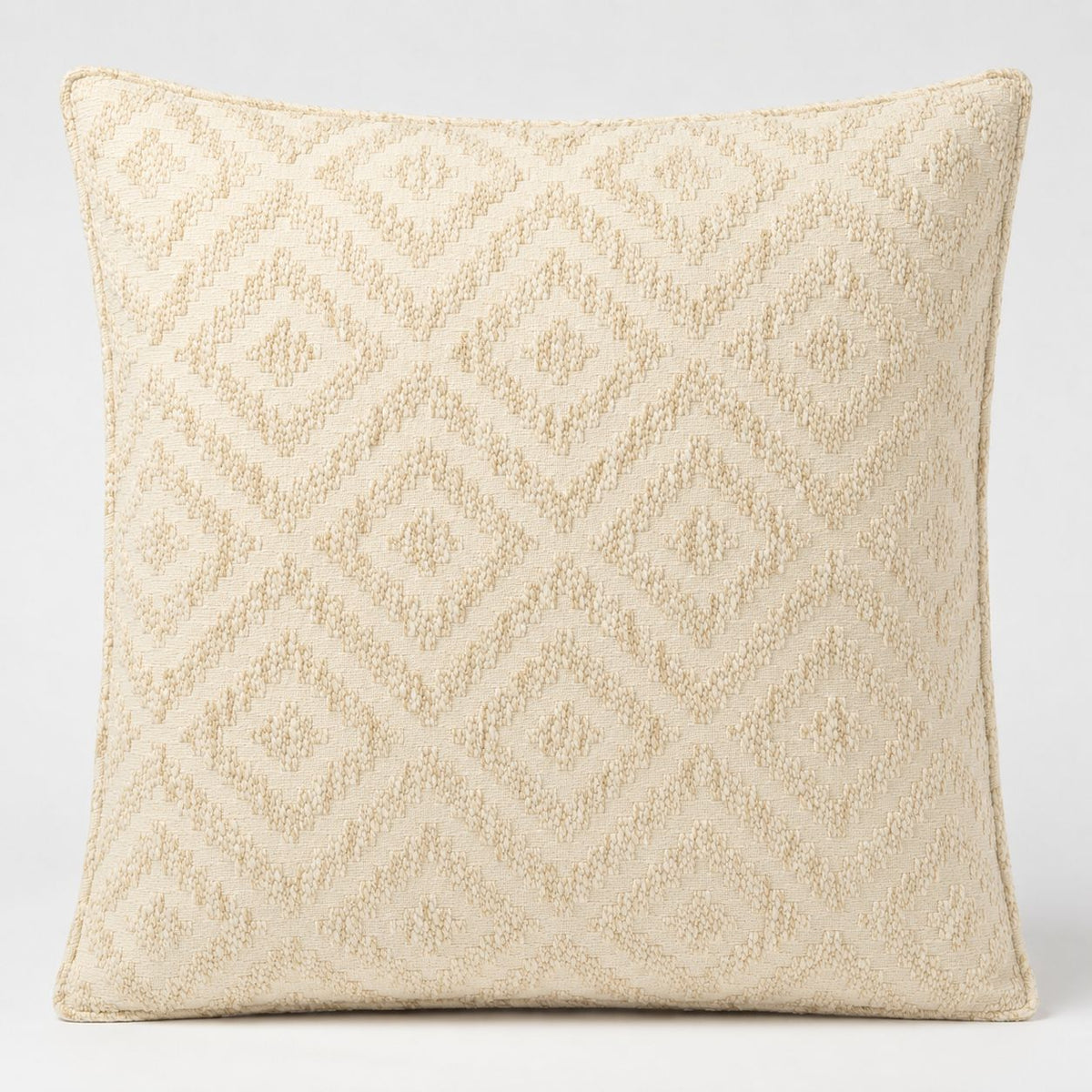 Classic Cushion Cover - Neutral Geo Creme - 60 x 60cm - Jumbo Style