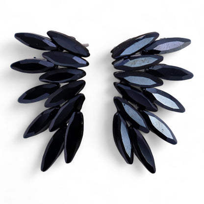 Jet Black - Vintage Glass - Fairies - Earrings – product image 5 of 7