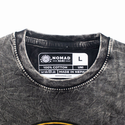 Nomad Sari Stonewashed Cotton T-Shirt - Rebel - Charcoal - Large – product image 3 of 8