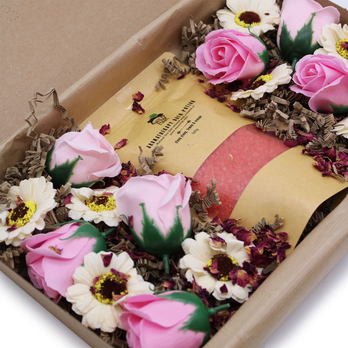 Salt Soak & Soap Flower Gift Set - Ylang Ylang, Lemon & Orange – product image 2 of 9