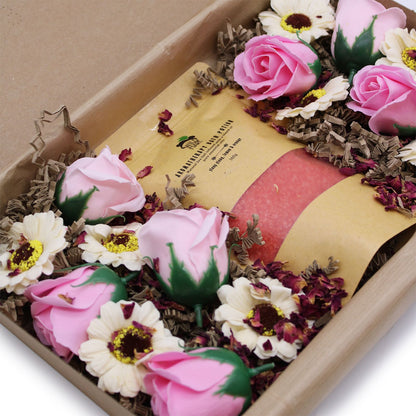 Salt Soak & Soap Flower Gift Set - Ylang Ylang, Lemon & Orange – product image 2 of 9
