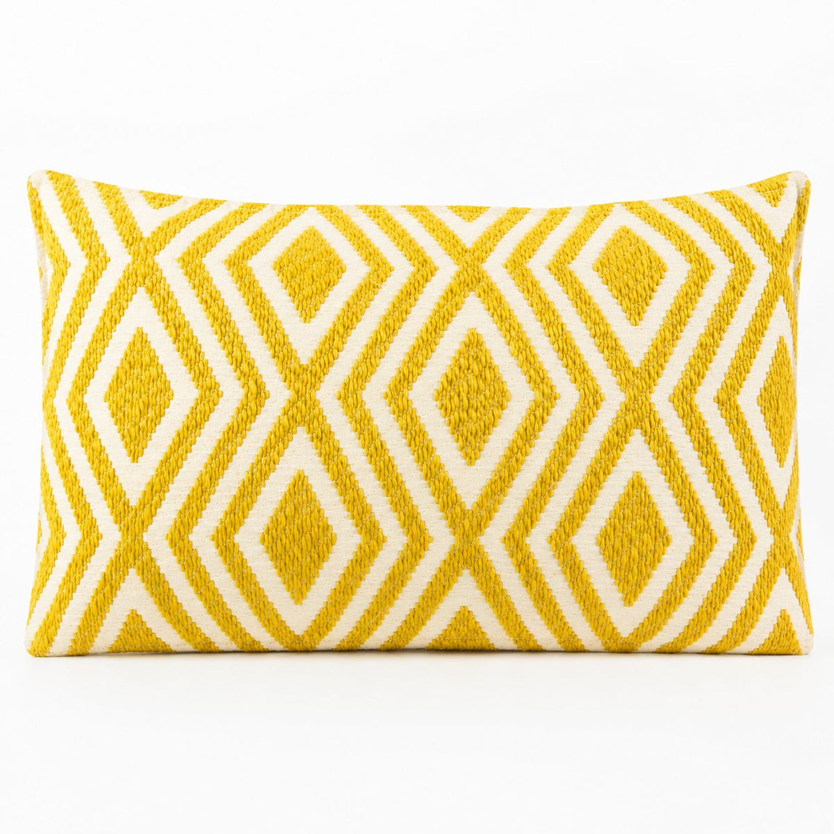 Classic Cushion Cover - Mustard Diamonds - 30 x 50cm - Lumbar Style