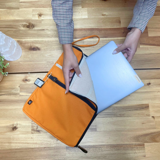 Canvas Large Laptop Pouch - Orange – product image 1 of 6