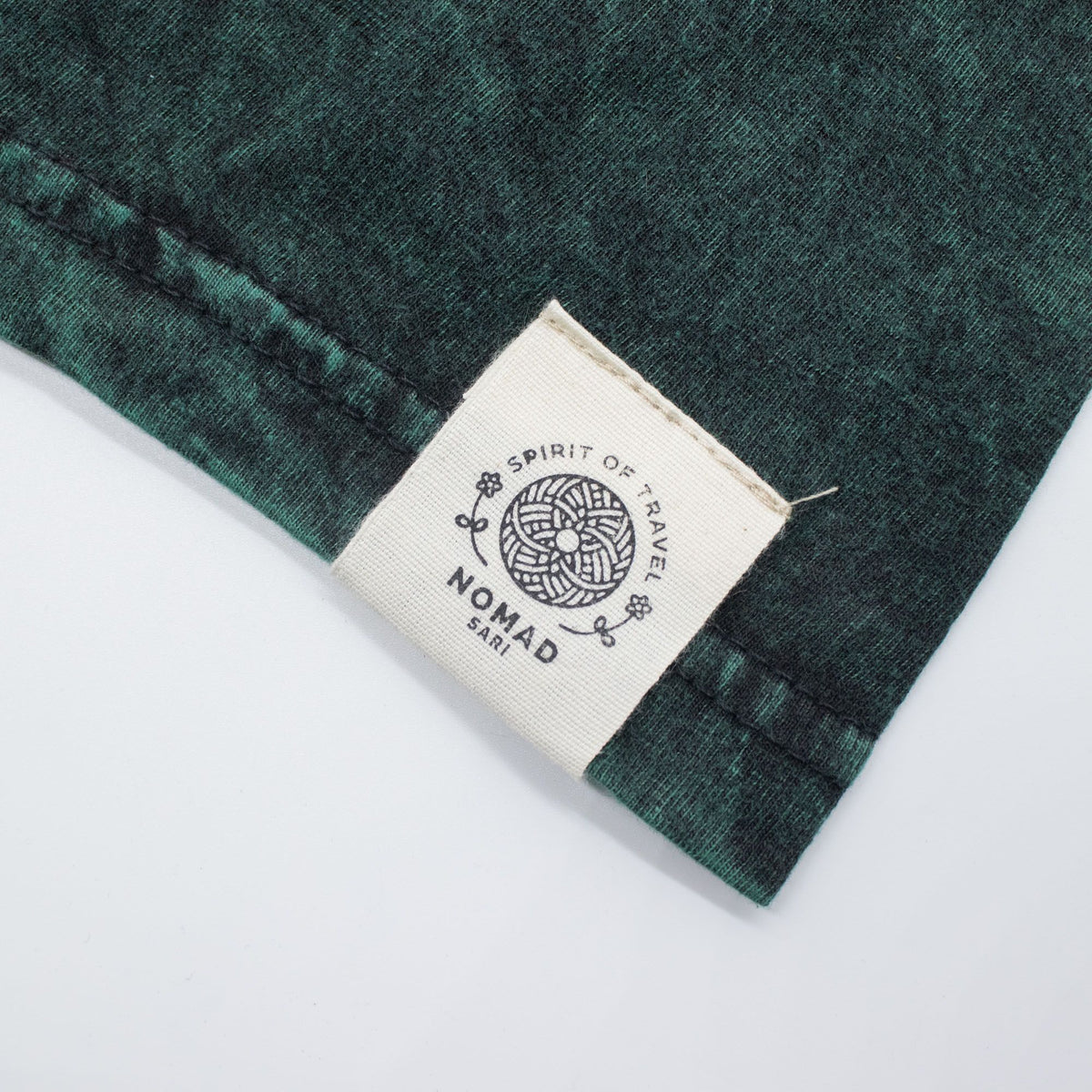 Nomad Sari Stonewashed Cotton T-Shirt - Tree of Life - Green - Medium – product image 4 of 8
