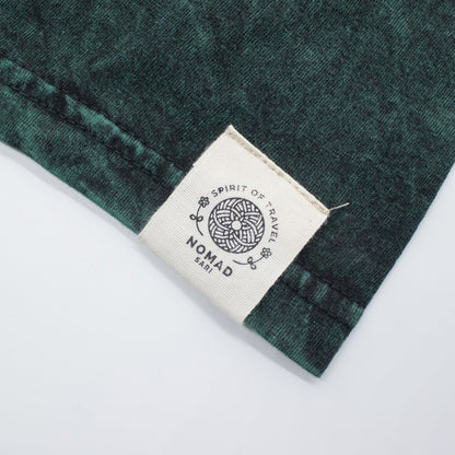 Nomad Sari Stonewashed Cotton T-Shirt - Tree of Life - Green - Medium – product image 4 of 8