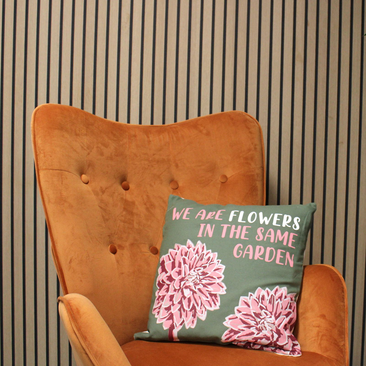 Set of 3 We Are Flowers Cotton Cushion Covers – 45 x 45cm