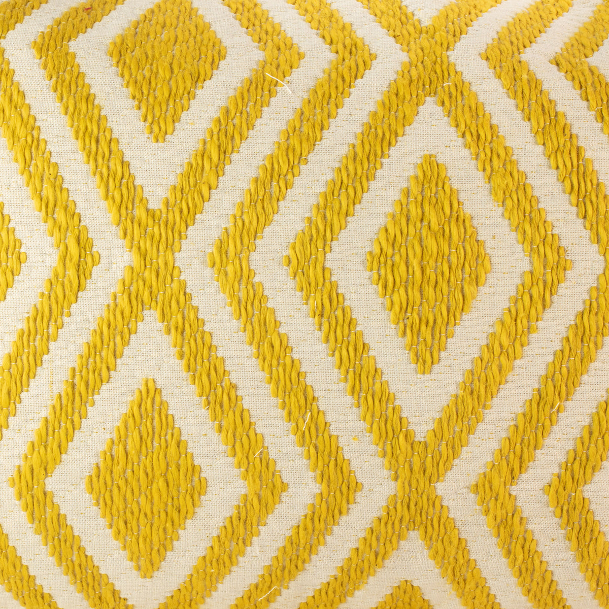 Classic Cushion Cover - Mustard Diamonds - 30 x 50cm - Lumbar Style