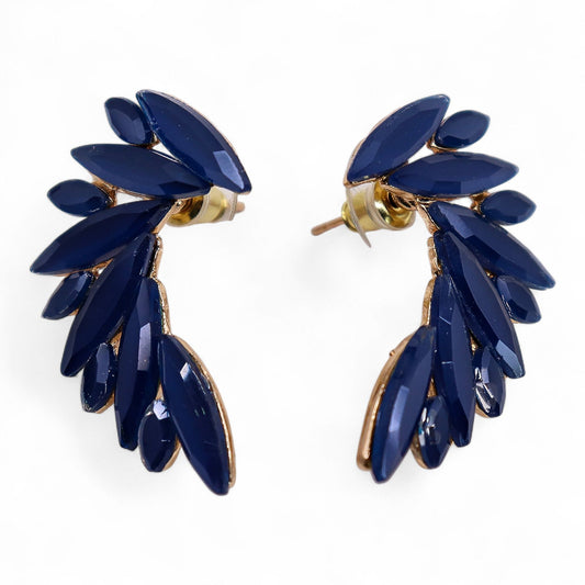 Royal Blue - Vintage Glass - Angel Wings - Earrings – product image 1 of 6