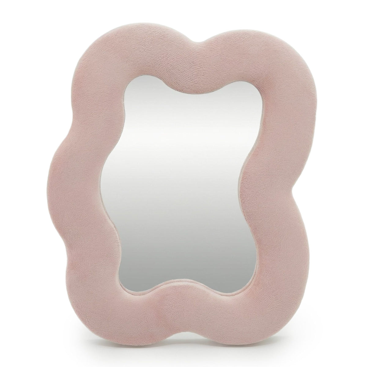 Soft Squiggly Mirror – Square Pebble – Rose Blush (22.5x27x2.3cm) – product image 1 of 6