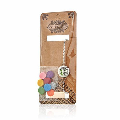 Aromatherapy Jewellery Chain Bracelet - Cat & Flowers - 20mm – product image 4 of 7