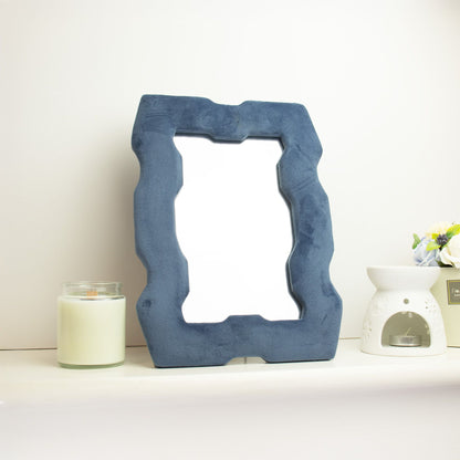Soft Squiggly Mirror – Chunky Frame – Royal Blue (30.5x22.5x2.3cm) – product image 4 of 6