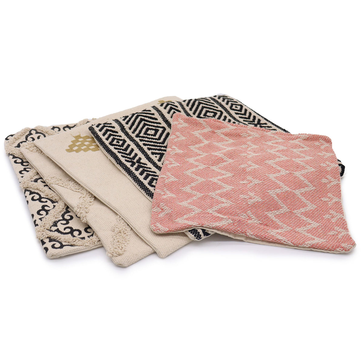 Classic Cushion Cover - Criss-Cross Black - 40 x 40cm