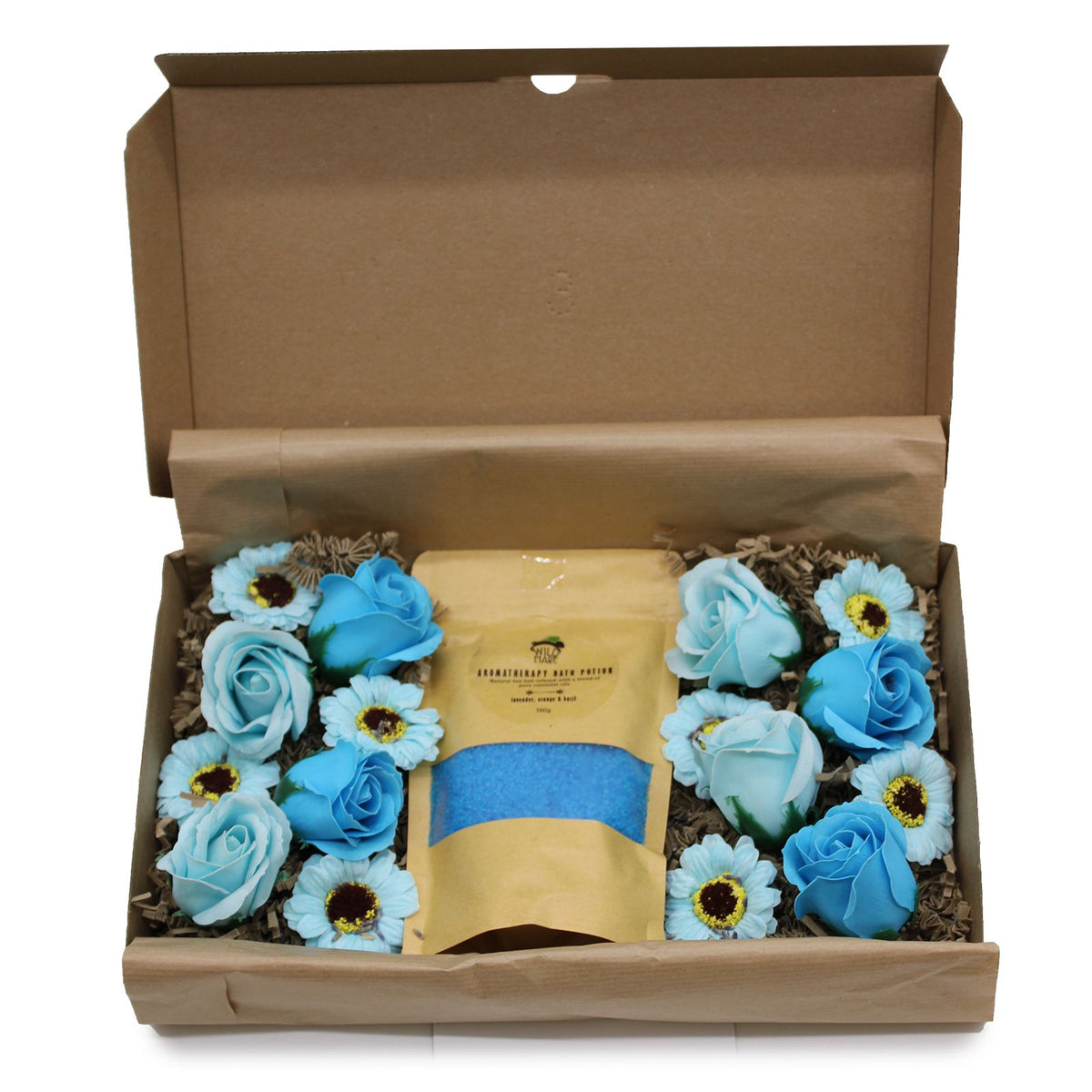 Salt Soak & Soap Flower Gift Set - Lavender, Orange & Basil – product image 6 of 8