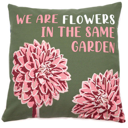 Set of 3 We Are Flowers Cotton Cushion Covers – 45 x 45cm