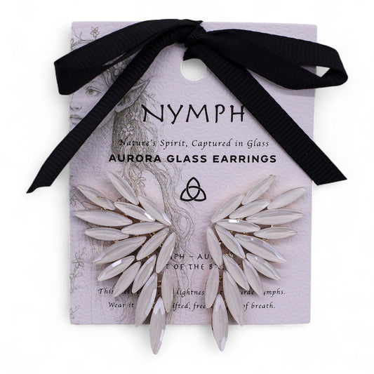 Pearl - Vintage Glass - Angel Wings - Earrings – product image 1 of 7