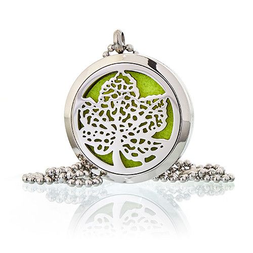 Aromatherapy Diffuser Necklace - Leaf 30mm – product image 3 of 5