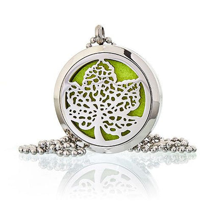 Aromatherapy Diffuser Necklace - Leaf 30mm – product image 3 of 5