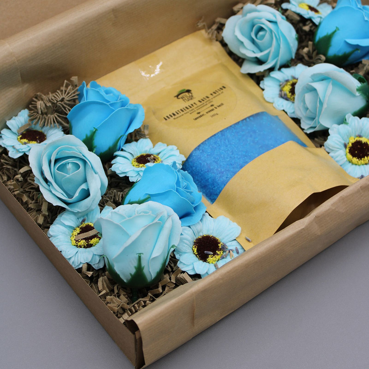 Salt Soak & Soap Flower Gift Set - Lavender, Orange & Basil – product image 5 of 8