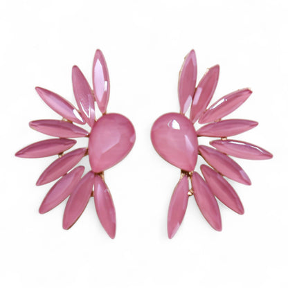 Soft Pink Vintage Glass Angel Wing Earrings – product image 1 of 7