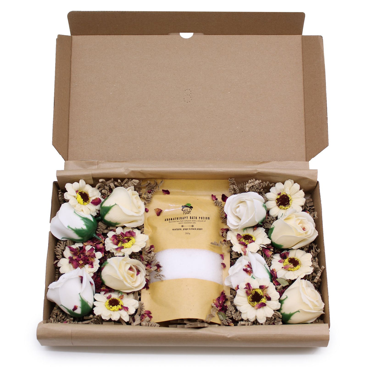 Salt Soak & Soap Flower Gift Set - Eucalyptus, Ginger & Black Pepper – product image 7 of 9