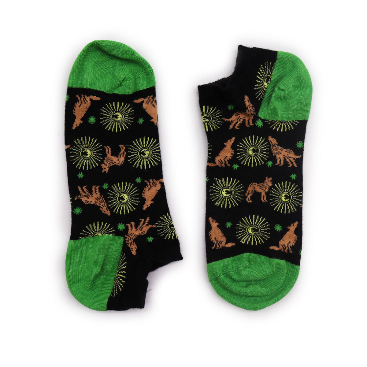 S/M Hop Hare Bamboo Socks Low (3.5-6.5) - Moonlight Wolves – product image 4 of 4