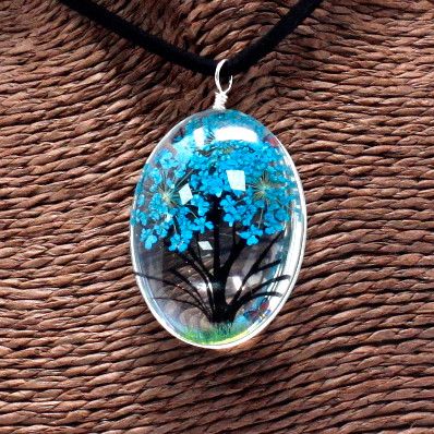 Pressed Flowers - Tree of Life set - Teal – product image 1 of 6