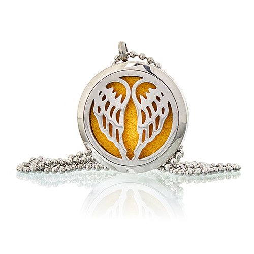 Aromatherapy Diffuser Necklace - Angel Wings 30mm – product image 5 of 5