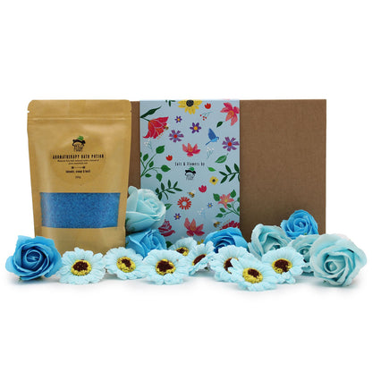 Salt Soak & Soap Flower Gift Set - Lavender, Orange & Basil – product image 7 of 8
