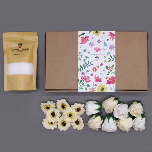 Salt Soak & Soap Flower Gift Set - Eucalyptus, Ginger & Black Pepper – product image 2 of 9