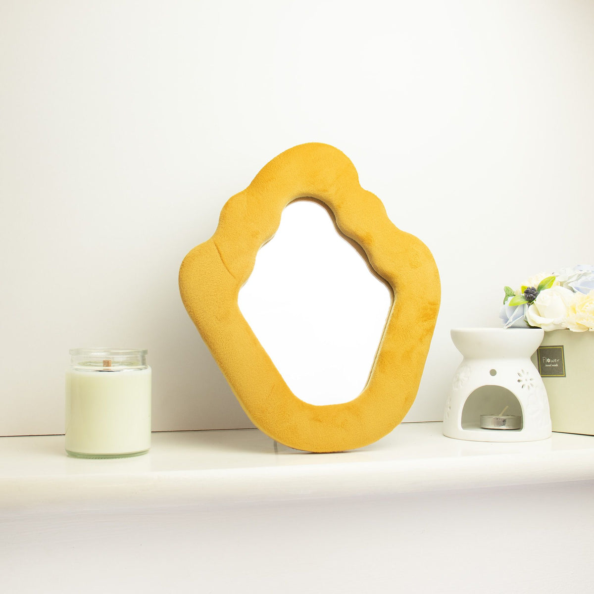 Soft Squiggly Mirror – Flame – Marigold (23x27.5x2.3cm) – product image 4 of 6