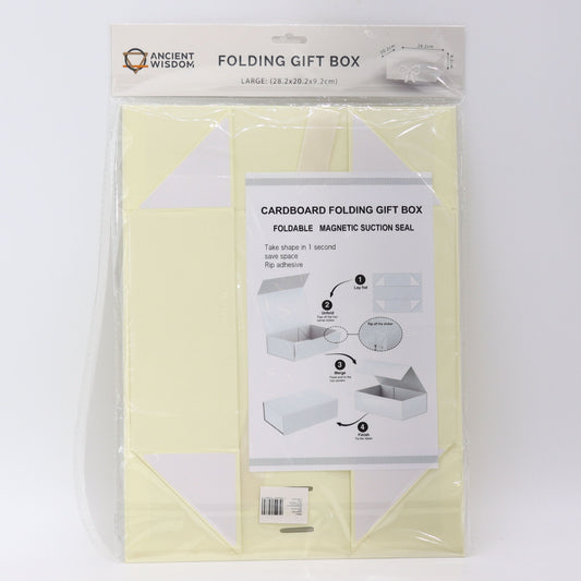 Flat Pack Gift Box - Large (28.2 × 20.2 × 9.2 cm) - Ivory – product image 1 of 6
