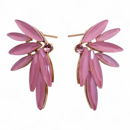 Soft Pink Vintage Glass Fairy Earrings – product image 1 of 7