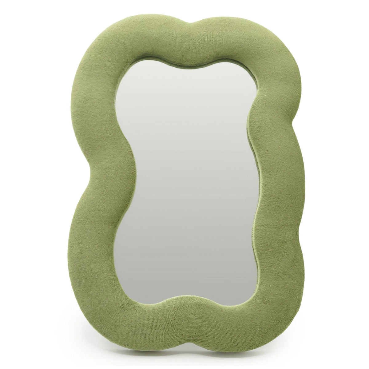 Soft Squiggly Mirror - Large Cloud - Moss Green (33.4x23.5x2.3cm) – product image 1 of 6
