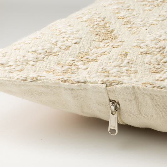 Classic Cushion Cover - Neutral Geo Creme - 60 x 60cm - Jumbo Style