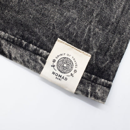 Nomad Sari Stonewashed Cotton T-Shirt - Rebel - Charcoal - Large – product image 5 of 8