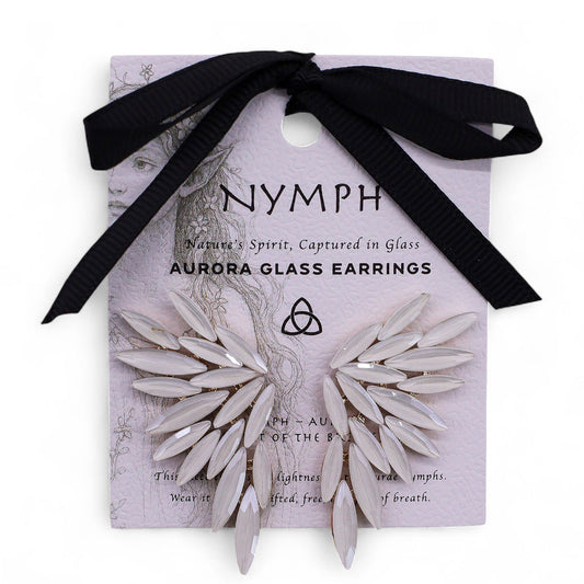 Pearl - Vintage Glass - Angel Wings - Earrings – product image 2 of 7