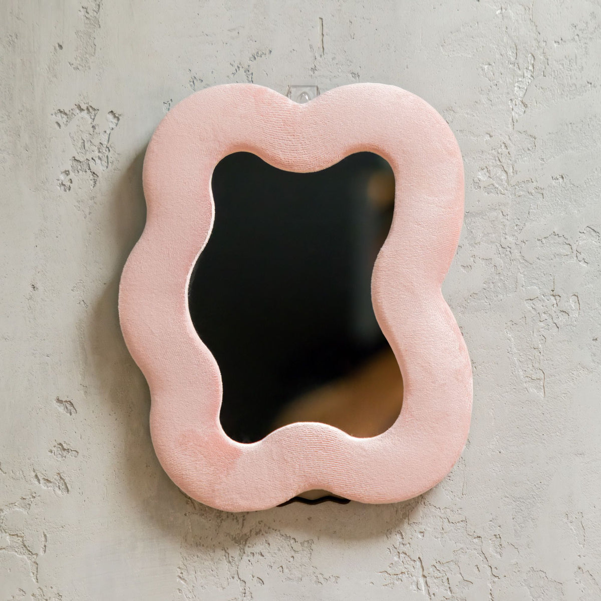 Soft Squiggly Mirror – Square Pebble – Rose Blush (22.5x27x2.3cm) – product image 5 of 6