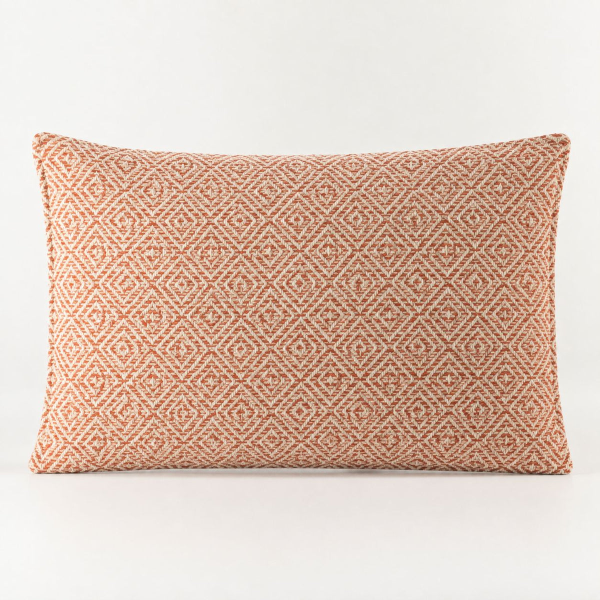 Classic Cushion Cover - Burgundy Squares - 30 x 50cm - Lumbar Style