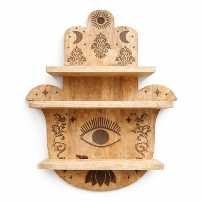 Hamsa Shaped Wall Shelf – product image 2 of 3