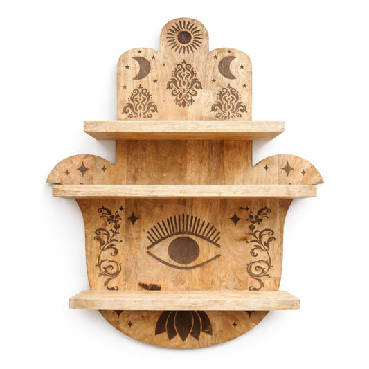 Hamsa Shaped Wall Shelf – product image 2 of 3