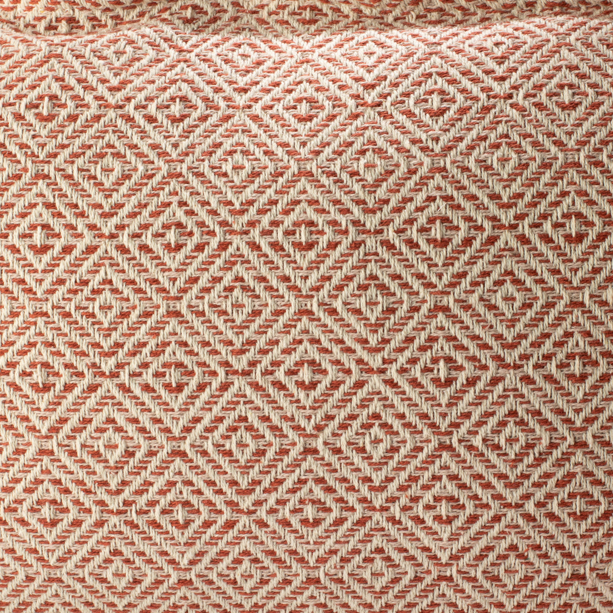Classic Cushion Cover - Burgundy Squares - 30 x 50cm - Lumbar Style