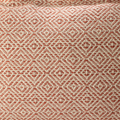 Classic Cushion Cover - Burgundy Squares - 30 x 50cm - Lumbar Style