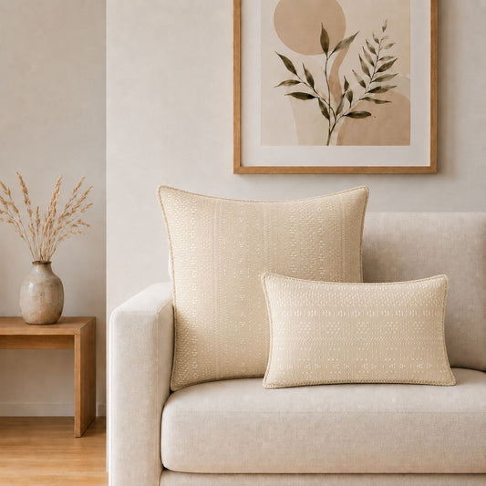 Classic Cushion Cover - Soft Stone - 60 x 60cm - Jumbo Style
