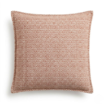 Classic Cushion Cover - Burgundy Squares - 45 x 45cm