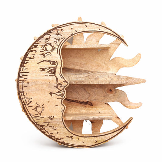 Sunrays & Moon 3 Tier Wall Shelf – product image 1 of 3